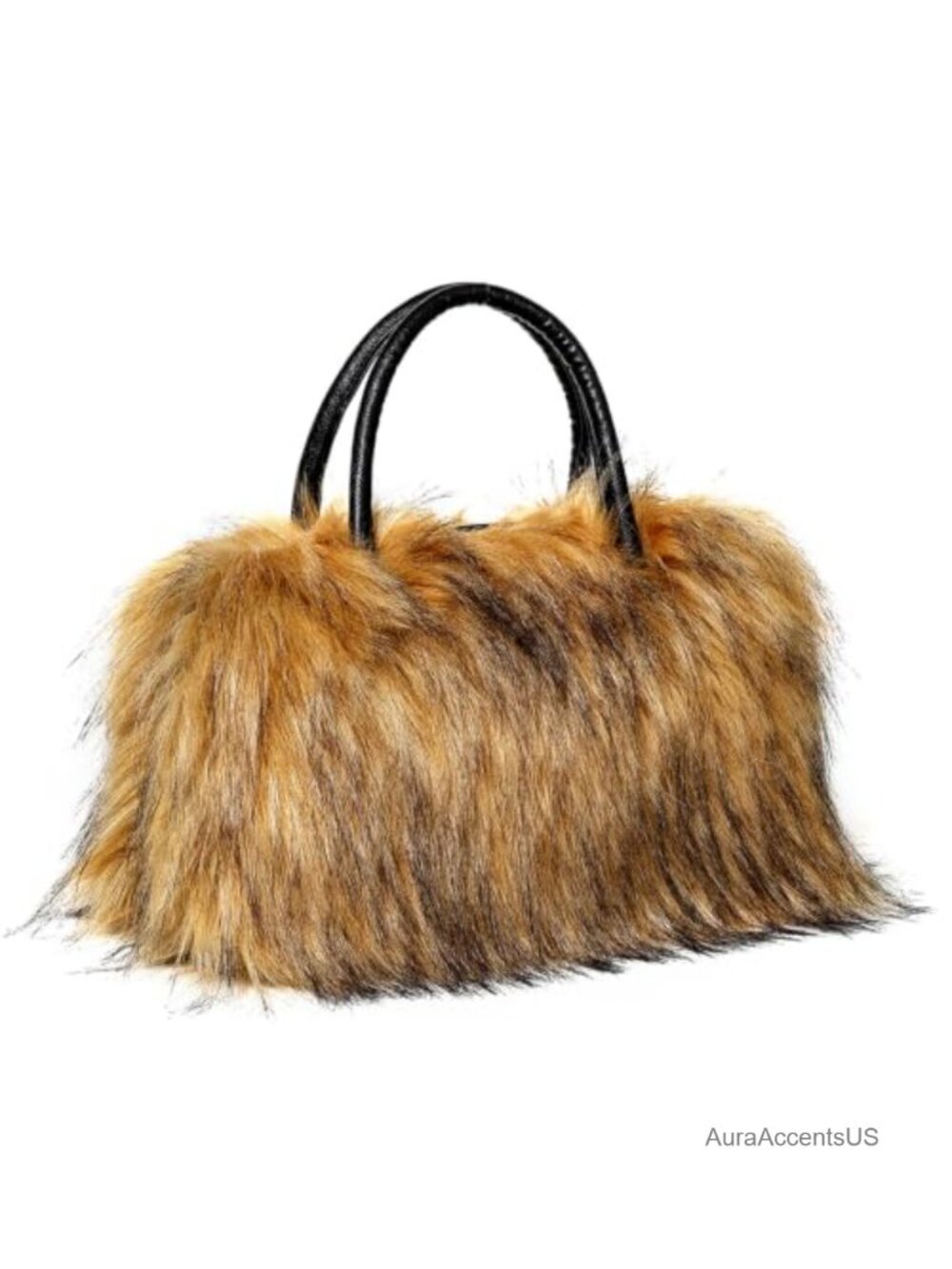 Faux Fur Tote Bag for Women Fuzzy Shoulder Handbag Makeup Bag Gift